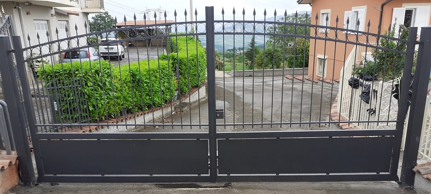 Cancello Da Giardino VidaXL - Acciaio Verniciato Verde, 140x350 Cm, Con Paletti E Serratura - Foto 11