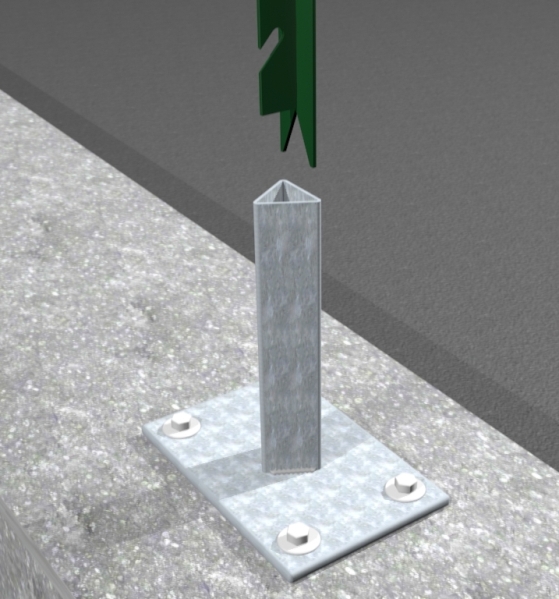 Supporti Per Pali In Legno.Supporto Zincato Per Fissaggio A Terra Per Palo A T 30x30x3 5
