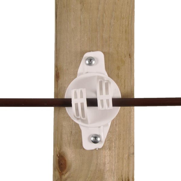 Lot De 100 Isolateurs à Visser Pour Clôture électrique - Noir, Filetage 6mm, Pour Poteaux En Bois - 7