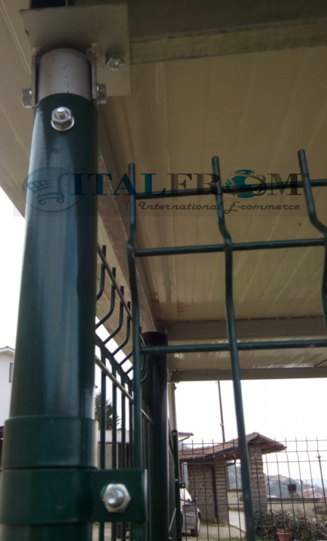 Gabbia Per Cani Da Esterno In Acciaio Zincato - 116,5x153x81,5 Cm Grigio - Foto 9