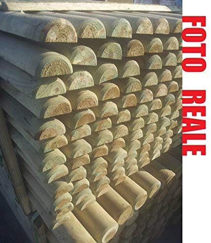 SPEEDY Products Set Di Bastoni Per Tende In Legno Di Pino Antico – 150 Cm X 2,8 Cm – Include Terminali, Supporti E Anelli