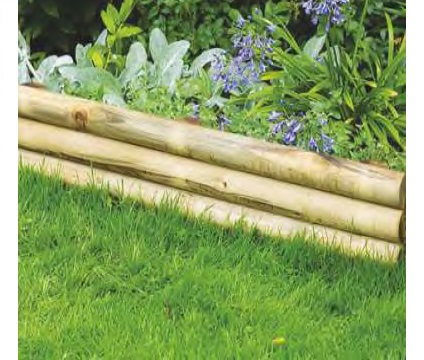 Bordura steccato rigida orizzontale per aiuole giardino in legno ... Aiuole in legno
