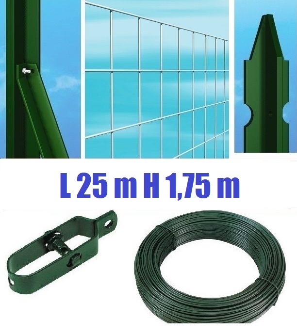 Rete Metallica Per Recinzioni Rotolo 25 M Zincata Plastificata Elettrosaldata Rigida Per Spazi Esterni Giardino Orto Piante (150 Cm - Foto 3