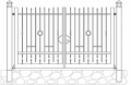 CANCELLO A DUE ANTE STANDARD ZINCATO -CON SERRATURA MANUALE- LINEA FLORIDA