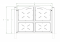 CANCELLO A DUE ANTE STANDARD ZINCATO -CON SERRATURA MANUALE- LINEA KANSAS