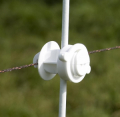 Isolatore Bianco per Picchetto Tondo 6/14 mm Confezione 10 Pz. GALLAGHER per Recinzioni Elettriche