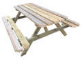 Tavolo Pic-Nic con Panche Italfrom in Legno di Pino impregnato 180X165X74H cm