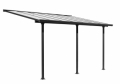 Tettoia in Alluminio Grigio Antracite tetto in Policarbonato, 3 Piedi - 295 X 420 cm