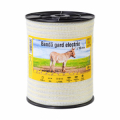 Nastro recinto elettrico 10 mm, 500 m, resistente alla rottura 60 kg, resistenza elettrica 0,45 O/m.