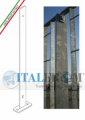 Piantana a Tassellare - Profilo 60X7mm - H 1255 mm - per Recinzione Modulare Grigliato Classic