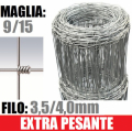 50mt-Rotolo Rete Metallica Pastorale Zincata-Tipo Extra-Pesante- a Maglia Annodata- H 120 cm