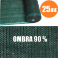 ROTOLO  25mt TELONE OMBREGGIANTE FRANGIVISTA VERDE -  H 100  - PER RETE METALLICA