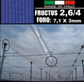 RETE/TELO DI PROTEZIONE ANTIGRANDINE  FRUCTUS 2,6/4 - FORO:7,1X2,5mm - BIANCO TRASPARENTE - MISURE: H 2,5 X 500 mt