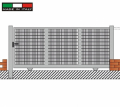 Cancello Scorrevole in Grigliato Classic  Zincato a Caldo - Misura:cm 400x150 h