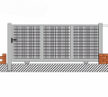 Cancello Scorrevole in Grigliato Classic  Zincato a Caldo - Misura:cm 600x200 h