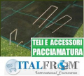 Confezione 10 Pezzi - Forcella Metallo 18cm per Fissaggio Teli Pacciamatura al Terreno