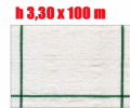 .Telo per Pacciamatura  Bianco Quadrettato Tessuto Polipropilene Antistrappo - mt 100 x 3,30  H