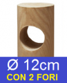 Pali in Legno di Pino Nordico Torniti Impregnati con 2 Fori- Trattati Classe III - Diametro: 12cm - H150cm