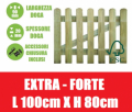 Cancelletto in Legno di Pino con Doghe per Steccato - Dimensioni: L 100cm x H 80cm