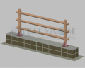 Staccionata Steccato in Legno di Pino con 3 Fori (Misure:L 150cm x H 100cm)  Modulo Iniziale