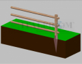 Staccionata Steccato in Legno di Pino con 3 For(Misure: L 200cm x H 100cm) Modulo Continuativo