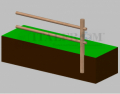 Staccionata Steccato in Legno di Pino con 2 Fori (Misure: L 150cm x H 100cm) Modulo Continuativo