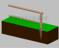 Staccionata Steccato in Legno di Pino con Sella e  Foro(Misure: L 150cm x H 100cm) Modulo Continuativo