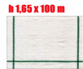 .Telo per Pacciamatura  Bianco Quadrettato Tessuto Polipropilene Antistrappo - mt 100 x 1,65  H