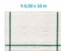 Telo per Pacciamatura  Bianco Quadrettato Tessuto Polipropilene Antistrappo - mt 10 x 0,50  H