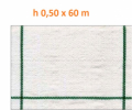 Telo per Pacciamatura  Bianco Quadrettato Tessuto Polipropilene Antistrappo - mt 60 x 0,50  H