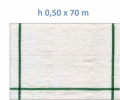 Telo per Pacciamatura  Bianco Quadrettato Tessuto Polipropilene Antistrappo - mt 70 x 0,50  H