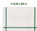 Telo per Pacciamatura  Bianco Quadrettato Tessuto Polipropilene Antistrappo - mt 80 x 0,50  H
