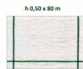 Telo per Pacciamatura Bianco Quadrettato Tessuto Polipropilene Antistrappo - mt 80 x 0,50 H