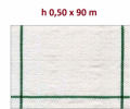 Telo per Pacciamatura Bianco Quadrettato Tessuto Polipropilene Antistrappo - mt 90 x 0,50 H
