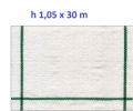 Telo per Pacciamatura  Bianco Quadrettato Tessuto Polipropilene Antistrappo - mt 30 x 1,05  H