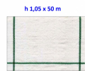 Telo per Pacciamatura  Bianco Quadrettato Tessuto Polipropilene Antistrappo - mt 50 x 1,05  H