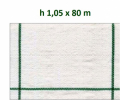 Telo per Pacciamatura Bianco Quadrettato Tessuto Polipropilene Antistrappo - mt 80 x 1,05 H