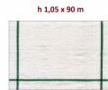 Telo per Pacciamatura Bianco Quadrettato Tessuto Polipropilene Antistrappo - mt 90 x 1,05 H