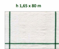 Telo per Pacciamatura Bianco Quadrettato Tessuto Polipropilene Antistrappo - mt 80 x 1,65 H