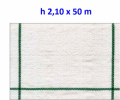 Telo per Pacciamatura  Bianco Quadrettato Tessuto Polipropilene Antistrappo - mt 50 x 2,10  H