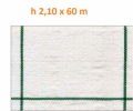Telo per Pacciamatura  Bianco Quadrettato Tessuto Polipropilene Antistrappo - mt 60 x 2,10  H