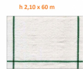 Telo per Pacciamatura Bianco Quadrettato Tessuto Polipropilene Antistrappo - mt 60 x 2,10 H
