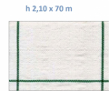 Telo per Pacciamatura Bianco Quadrettato Tessuto Polipropilene Antistrappo - mt 70 x 2,10 H