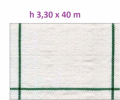 Telo per Pacciamatura  Bianco Quadrettato Tessuto Polipropilene Antistrappo - mt 40 x 3,30  H