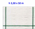 Telo per Pacciamatura Bianco Quadrettato Tessuto Polipropilene Antistrappo - mt 50 x 3,30 H