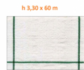 Telo per Pacciamatura Bianco Quadrettato Tessuto Polipropilene Antistrappo - mt 60 x 3,30 H