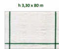 Telo per Pacciamatura  Bianco Quadrettato Tessuto Polipropilene Antistrappo - mt 80 x 3,30  H