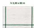 Telo per Pacciamatura Bianco Quadrettato Tessuto Polipropilene Antistrappo - mt 80 x 3,30 H