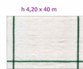 Telo per Pacciamatura  Bianco Quadrettato Tessuto Polipropilene Antistrappo - mt 40 x 4,20  H