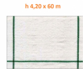 Telo per Pacciamatura Bianco Quadrettato Tessuto Polipropilene Antistrappo - mt 60 x 4,20 H